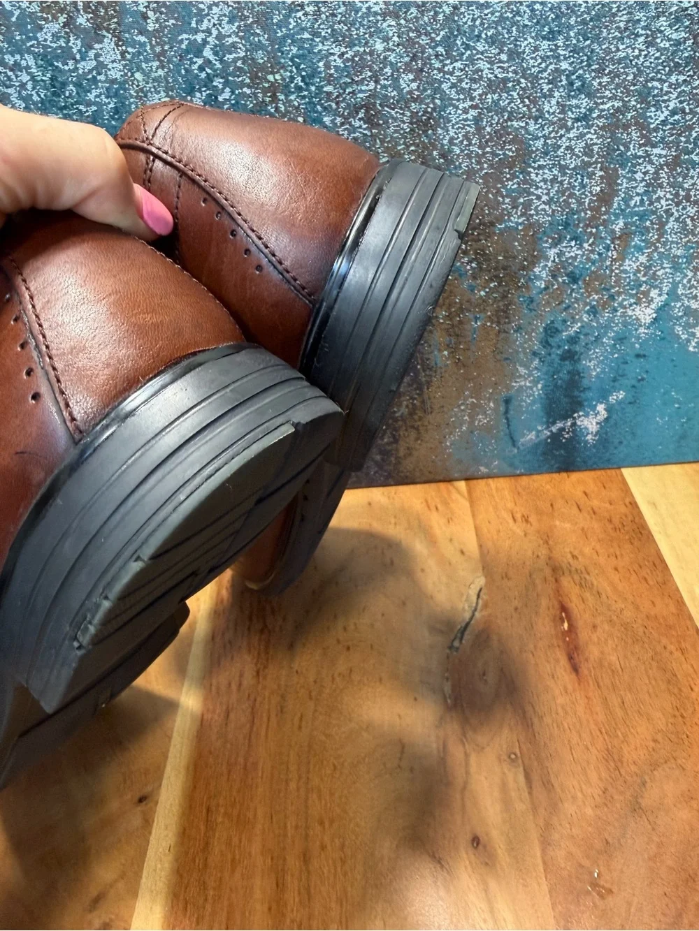 Clarks Classic Unstructured Brown Leather Slip-On Loafers Men’s Size 10 VGUC